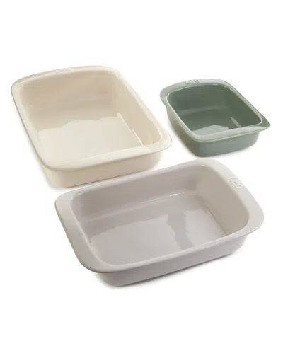 Berghoff Balance 3-piece Stone Rectangular Baking Dish Set In Multi