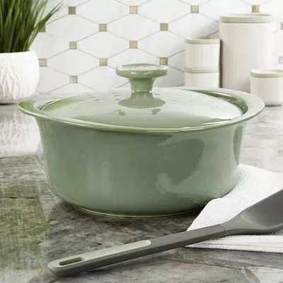 Berghoff Balance Casserole With Stone Cover In Green
