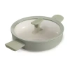 Berghoff Balance Ceramic 3-qt. Saute Pan With Glass Lid In Green
