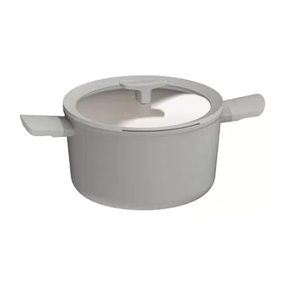 Berghoff Balance Ceramic 5.8-qt. Stockpot With Glass Lid In Neutral