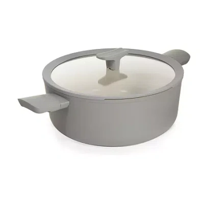 Berghoff Balance Ceramic 6.5-qt. Stockpot With Glass Lid In Gray