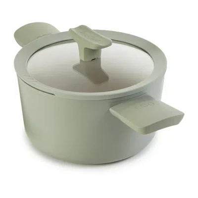 Berghoff Balance Ceramic 6.5-qt. Stockpot With Glass Lid In Green