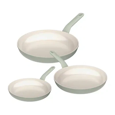 Berghoff Balance Ceramic Non-stick 3-pc. Frypan Set In Green