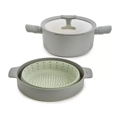 Berghoff Balance Ceramic Non-stick 3-pc. Steamer Set In Gray
