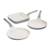 Berghoff Balance Ceramic Specialty Non-stick 3-pc. Cookware Set In Gray