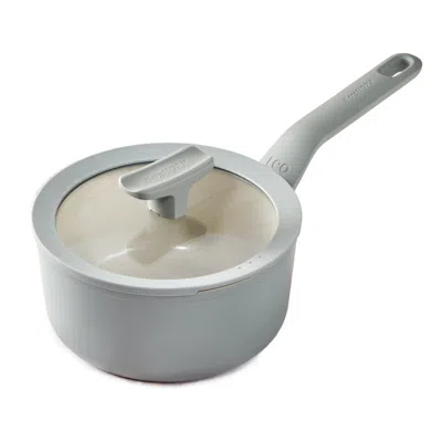 Berghoff Balance Non-stick Ceramic Saucepan 7", 2.1qt. With Glass Lid, Recycled Aluminum, Moonmist In Gray
