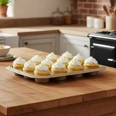 Berghoff Balance Nonstick 12-cup Cupcake Non-stick Muffin Pan In Neutral