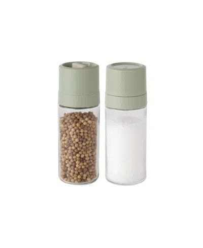 Berghoff Balance Set Of 2 Glass Covered Grinder And Shaker In Green