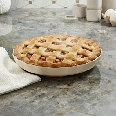 Berghoff Balance Stone Rippled Moonbeam 11" Pie Pan In Neutral
