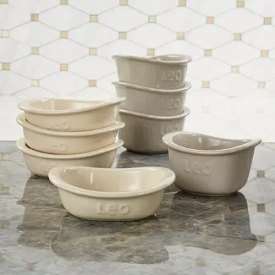 Berghoff Balance Stone Square Ramekin 8-pc. Bakeware Set In Neutral