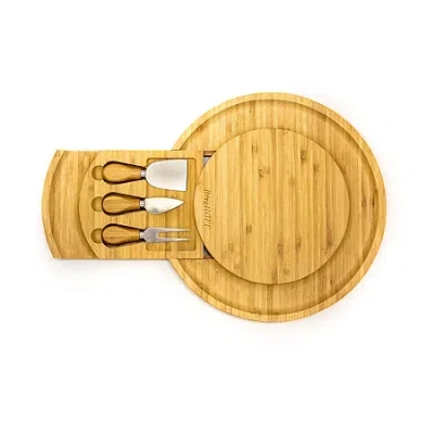 Berghoff Bamboo 4-pc. Multi-level Cheese Board Set In Brown