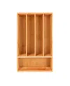 Berghoff Bamboo 5-slot Flatware Organizer, 13.75" X 9.75" In Beige