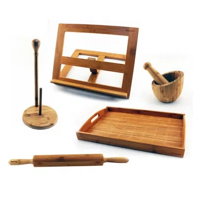 Berghoff Bamboo 6pc Kitchen Prep And Serve Set In Brown