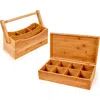 Berghoff Bamboo 2-pc. Tea Box Flatware Caddy Set In Beige