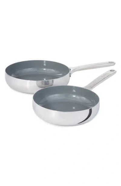 Berghoff Belly Tri-ply Stainless Steel 2-piece Fry Pan Set In Stellar
