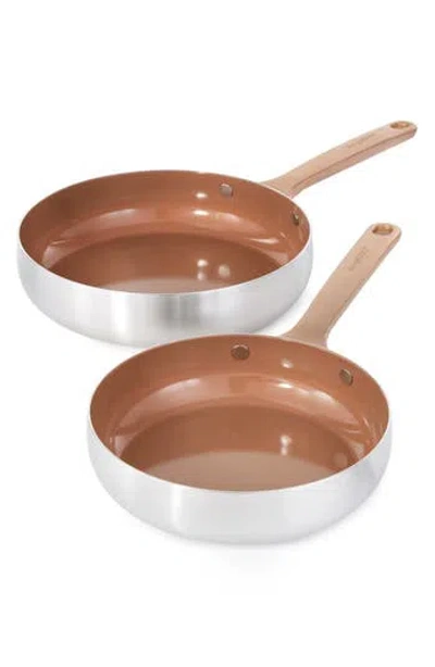 Berghoff Belly Tri-ply Stainless Steel 2-piece Fry Pan Set In Warm Blush