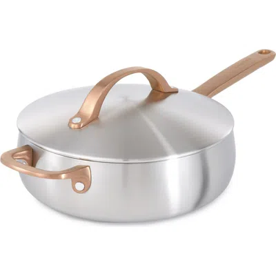 Berghoff Belly Tri-ply Stainless Steel 3-quart Sauté Pan With Lid In Warm Blush