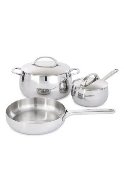 Berghoff Belly Tri-ply Stainless Steel 5-piece Cookware Set In Stellar