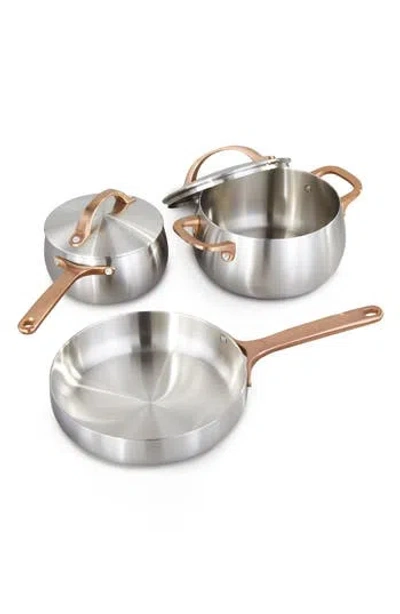 Berghoff Belly Tri-ply Stainless Steel 5-piece Cookware Set In Warm Blush