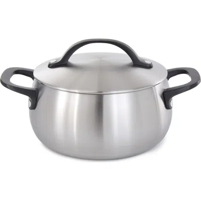Berghoff Belly Tri-ply Stainless Steel Stockpot In Smokey Black