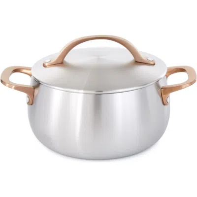 Berghoff Belly Tri-ply Stainless Steel Stockpot In Warm Blush