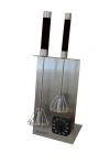 Berghoff Essentials 3-pc. Stainless Steel Whisk Set In Black/silver