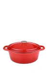 Berghoff International Neo 5-quart Cast Iron Oval Covered Dutch Oven In Red