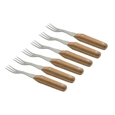 Berghoff Collectncook 6pc Stainless Steel Forks With Wood Handle