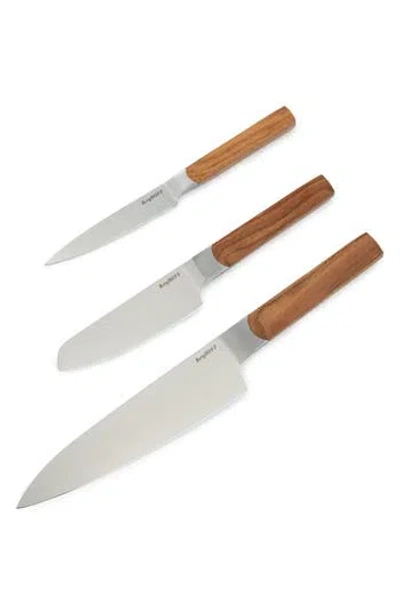 Berghoff Dina 3-piece Knife Set In Brown