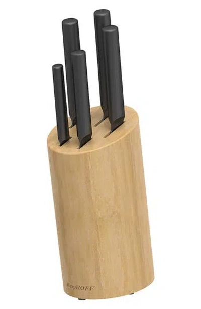 Berghoff Dina Boron 6-piece Knife Block In Black