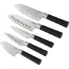 Berghoff Dina Codon 5-piece Santoku Knife Set In Black