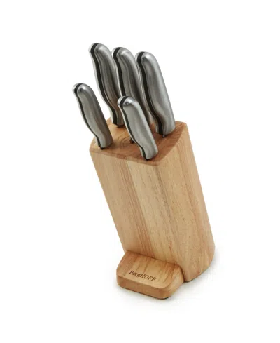 Berghoff Dina Entity 6-piece Knife Block Set In Silver