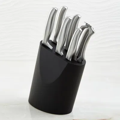 Berghoff Dina Frame 8-piece Knife Block In Black/silver