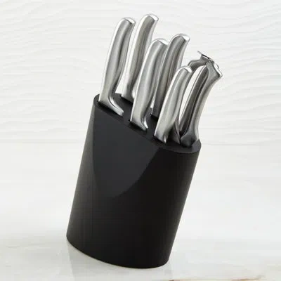 Berghoff Dina Frame 8pc Stainless Steel Knife Block Set In Silver