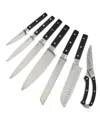 Berghoff Dina Gene 7-piece Stainless Steel Knife Set In Black
