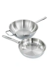 Berghoff Dina Helix 2-piece Cookware Set In Silver