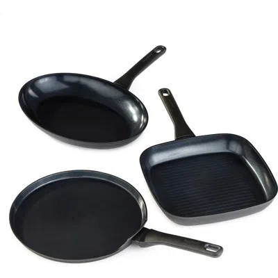 Berghoff Dina Helix 3-piece Cookware Set In Black