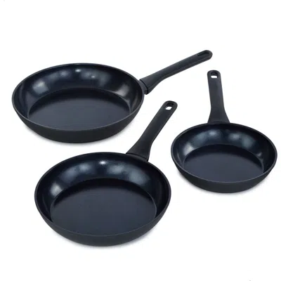Berghoff Dina Helix 3-piece Fry Pans In Black