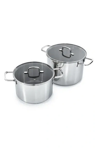 Berghoff Dina Helix 4-piece Stockpot Set In Gray