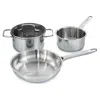 Berghoff Dina Helix 5-piece Cookware Set In Silver