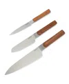 Berghoff Dina Ion 3-piece Stainless Steel Knife Set In Brown