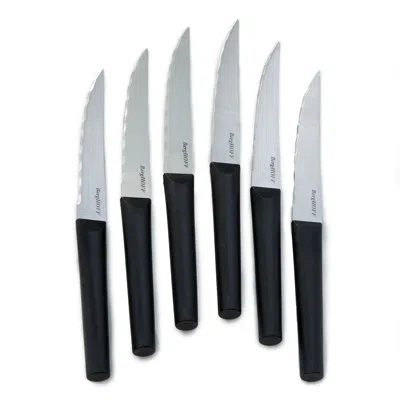 Berghoff Dina Matrix 6pc Stainless Steel Steak Knife Set, 4.5" In Black