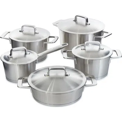 Berghoff Dina Meta 10-piece Cookware Set In Silver