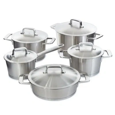 Berghoff Dina Meta 10pc Recycled 18/10 Stainless Steel Cookware Set