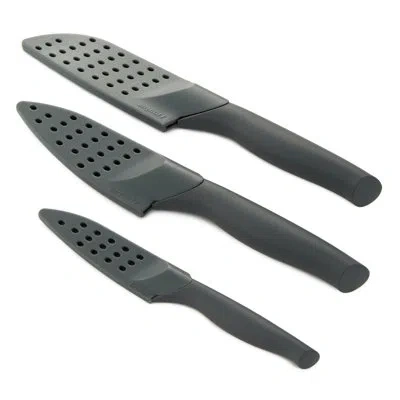 Berghoff Dina Vector Nonstick Stainless Steel 3pc Knife Set In Gray