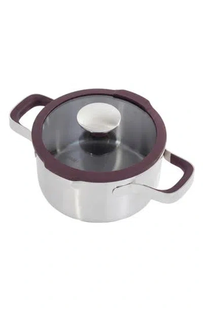 Berghoff Elements 18/10 Stainless Steel 1.5-quart Saucepan & Glass Lid In Brown