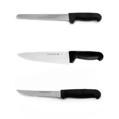 Berghoff Essentials 3pc Stainless Steel Cutlery Set In Black