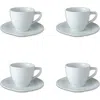 Berghoff Essentials Set Of 4 Porcelain Cup & Saucer Set In White