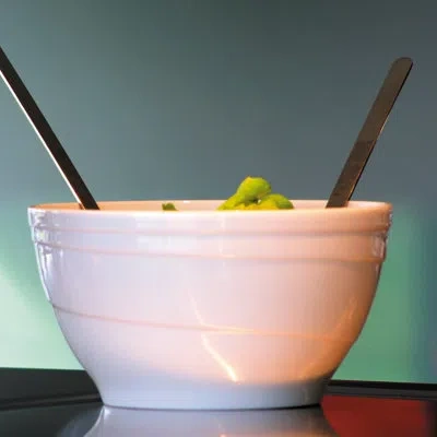 Berghoff Essentials 8.75" Porcelain Salad Bowl, 2.5qt, Hotel In White