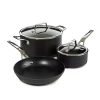 Berghoff Essentials Ano Hard Anodized Non-stick 5-pc. Cookware Set In Black